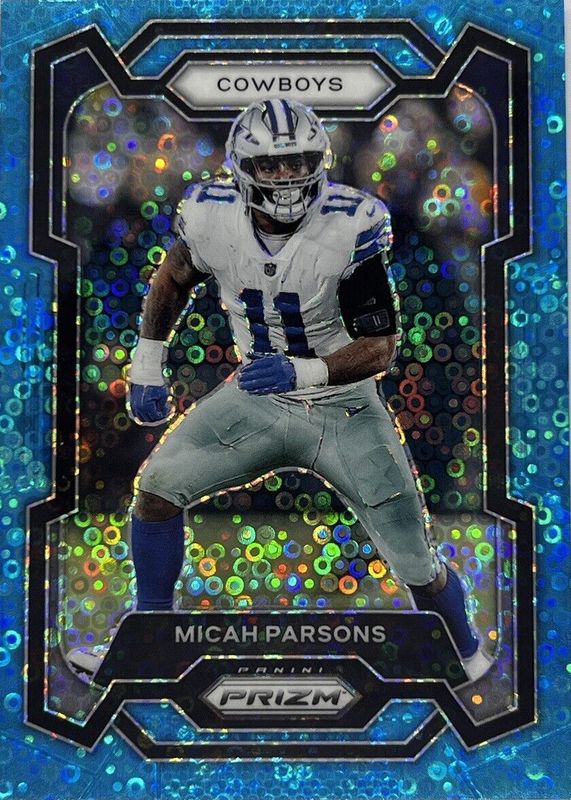 Micah Parsons 2023 Prizm #78 No Huddle Blue /95 RAW