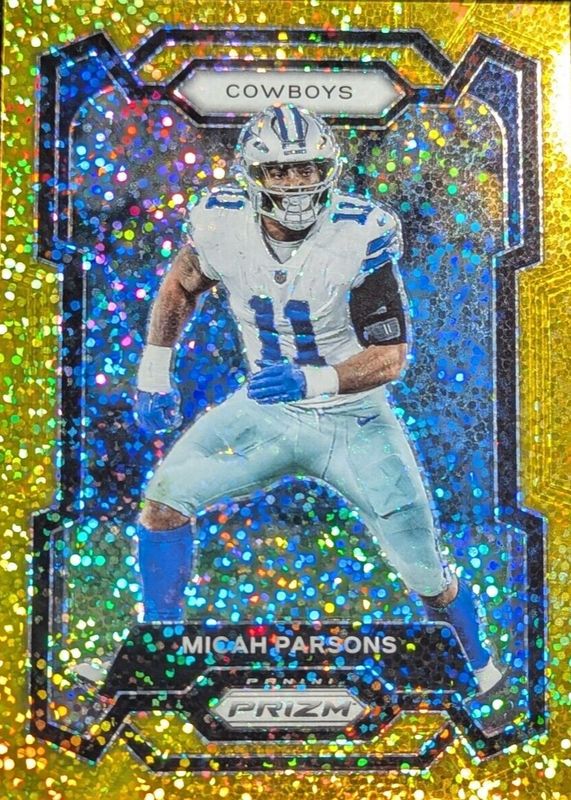 Micah Parsons 2023 Prizm #78 Gold Sparkle /24 RAW