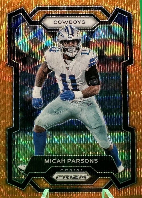 Micah Parsons 2023 Prizm #78 Orange Wave /60 PSA 10