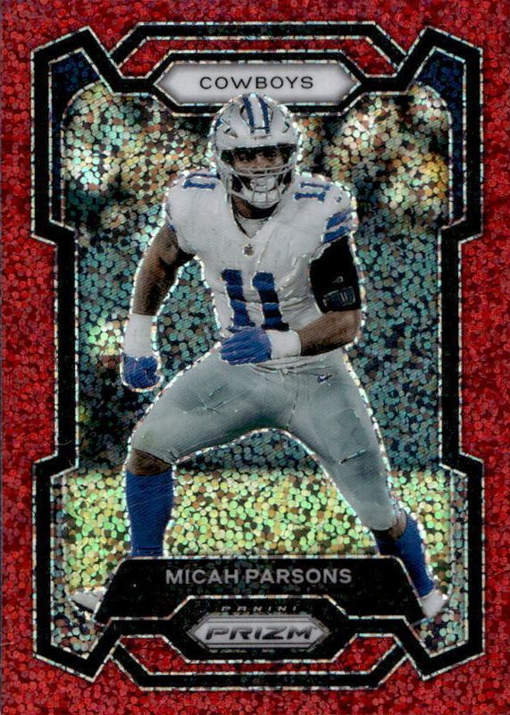 Micah Parsons 2023 Prizm #78 Red Sparkle /(SSP) PSA 10