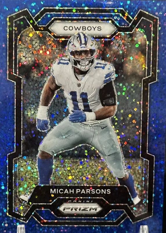 Micah Parsons 2023 Prizm #78 Blue Sparkle /96 PSA 10