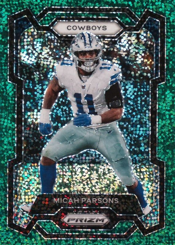 Micah Parsons 2023 Prizm #78 Green Sparkle /8 PSA 10