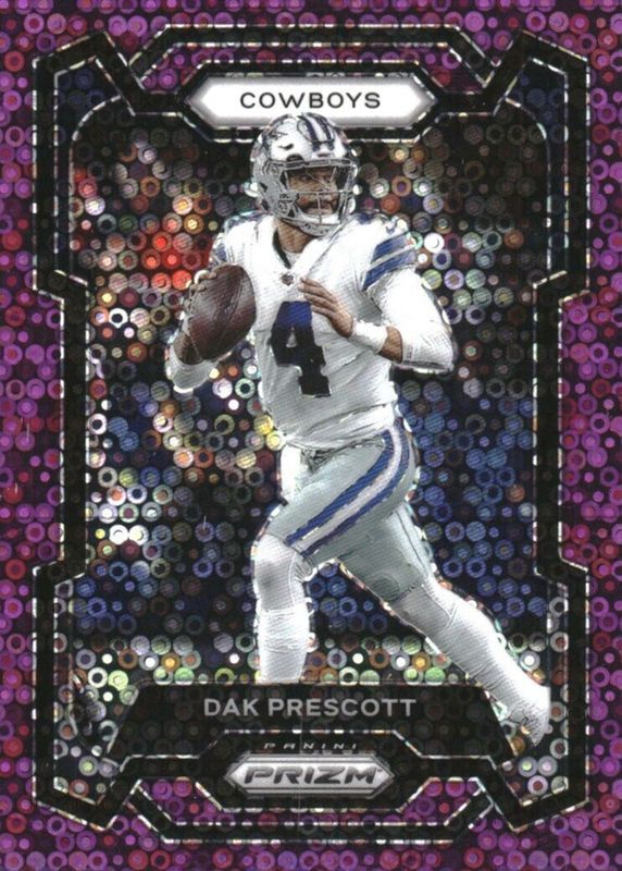 Dak Prescott 2023 Prizm #73 No Huddle Purple /35 PSA 10