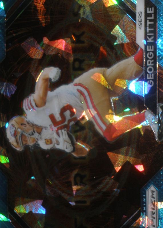 George Kittle 2023 Prizm #F-22 Fireworks - Blue Ice /99 RAW