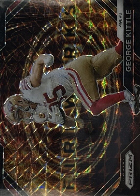 George Kittle 2023 Prizm #F-22 Fireworks - Black Finite /1 RAW