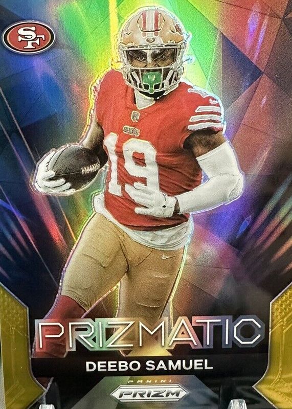 Deebo Samuel 2023 Prizm #17 Prizmatic - Gold /10 RAW