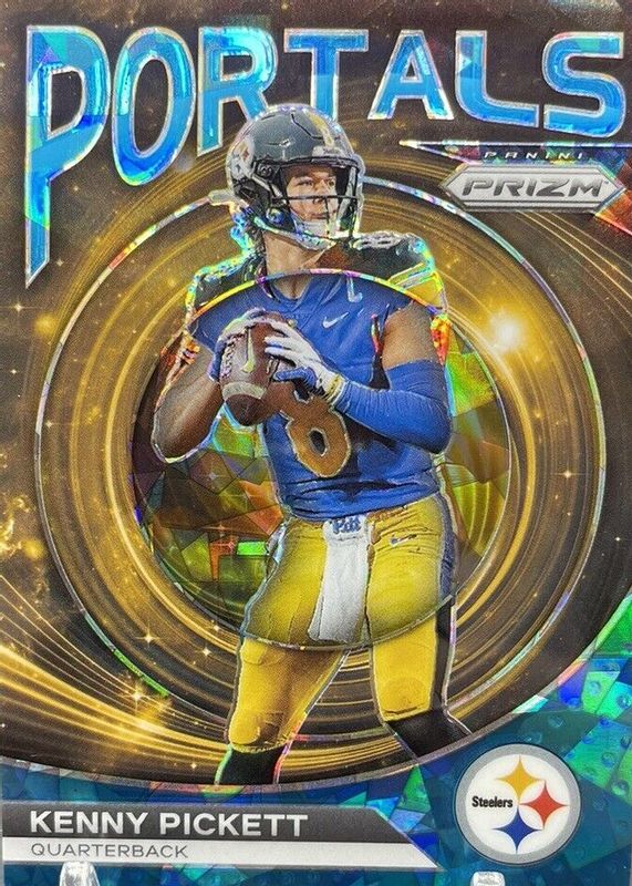 Kenny Pickett 2023 Prizm #PO-1 Portals - Blue Ice /99 SGC 10