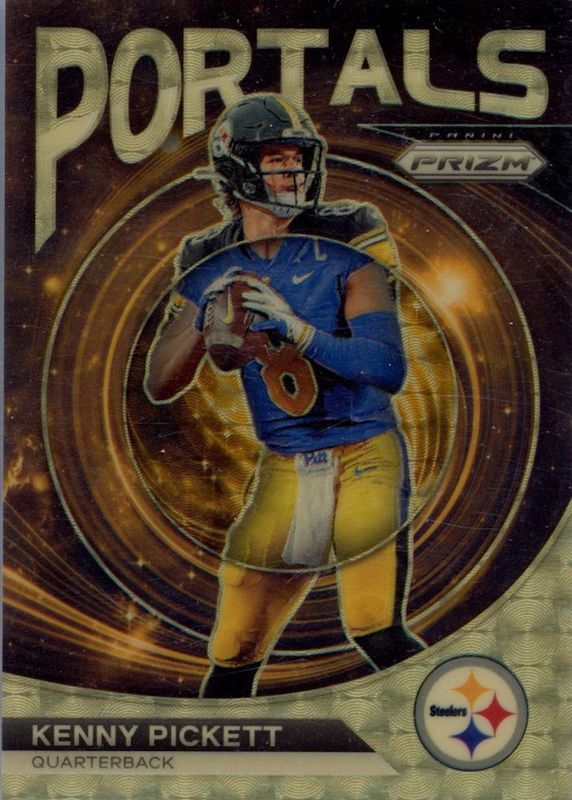 Kenny Pickett 2023 Prizm #PO-1 Portals - Gold Vinyl /5 SGC 10