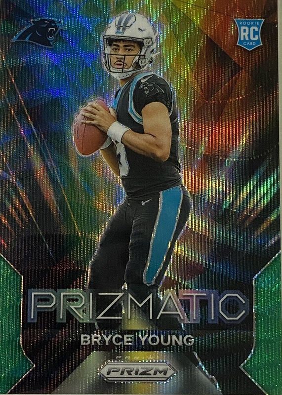 Bryce Young 2023 Prizm #4 Prizmatic - Green Wave Rookie RAW