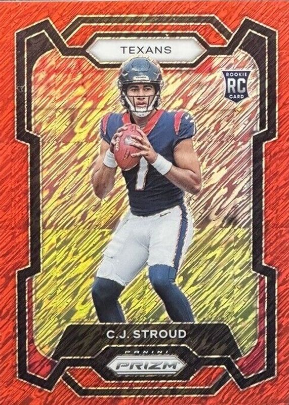 CJ Stroud 2023 Prizm #339 Red Shimmer /35 Rookie PSA 10