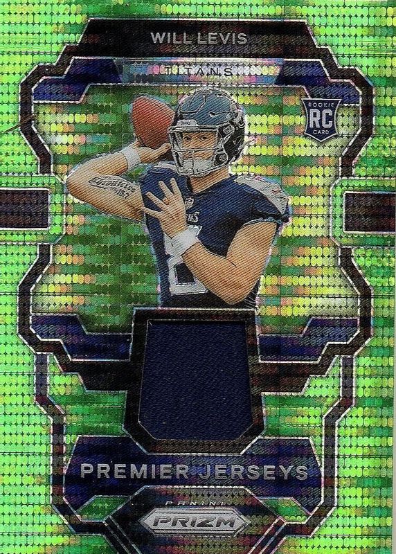 Will Levis 2023 Prizm #PJ-WL Premier Jerseys - Neon Green Pulsar Rookie PSA 10