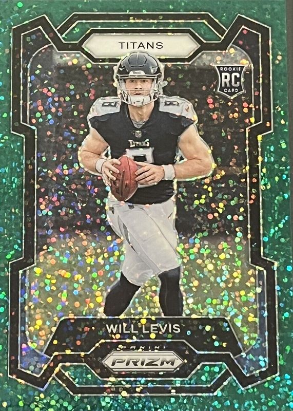 Will Levis 2023 Prizm #397 Green Sparkle /8 Rookie PSA 10