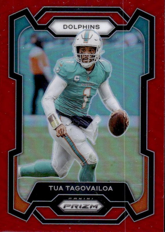 Tua Tagovailoa 2023 Prizm #190 Red /(SSP) PSA 10