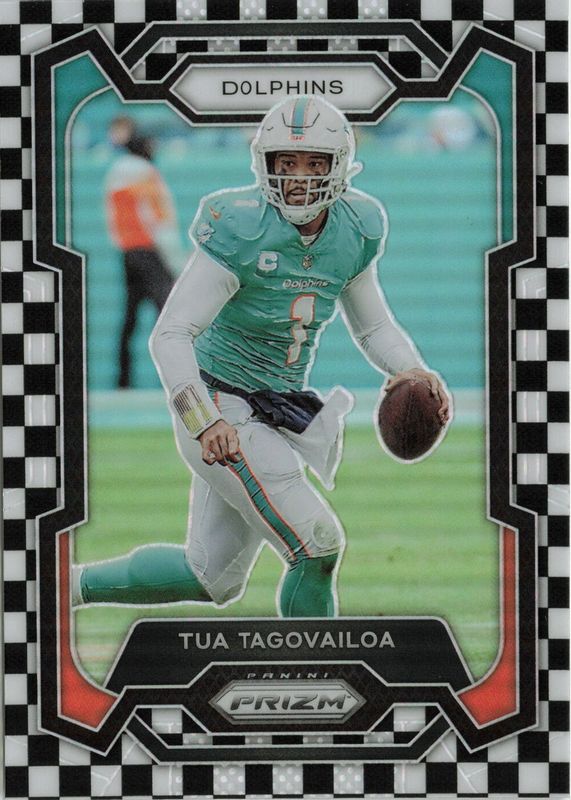 Tua Tagovailoa 2023 Prizm #190 Black & White Checker /(SSP) PSA 10