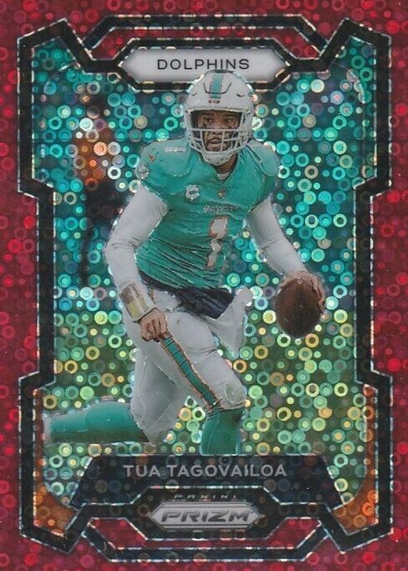 Tua Tagovailoa 2023 Prizm #190 No Huddle Red /70 PSA 10