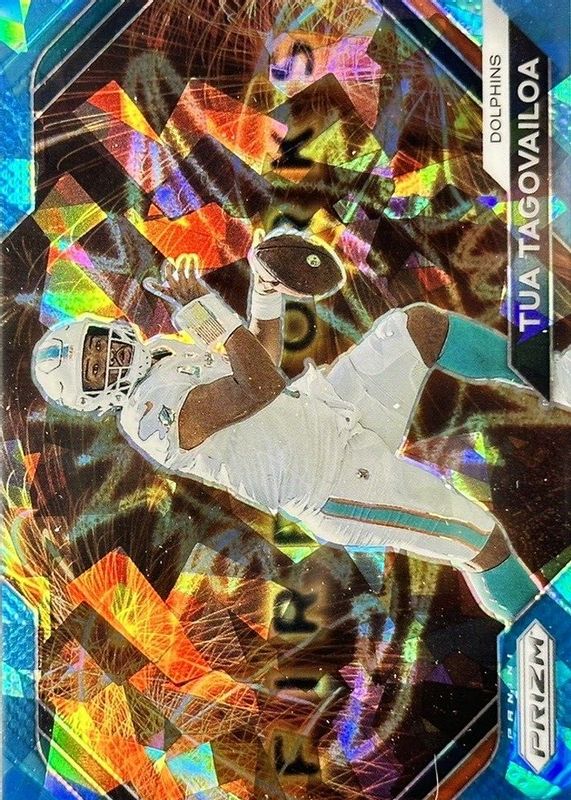 Tua Tagovailoa 2023 Prizm #F-3 Fireworks - Blue Ice /99 RAW