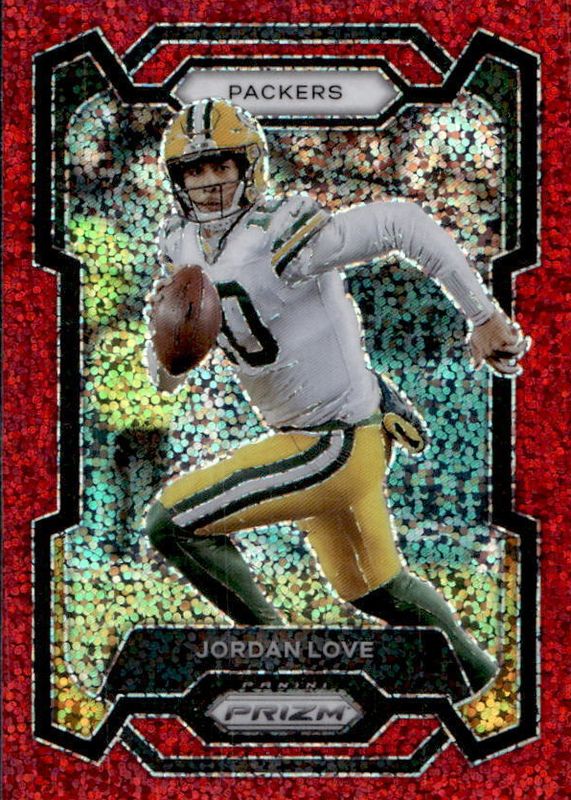 Jordan Love 2023 Prizm #110 Red Sparkle /(SSP)