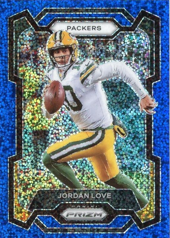 Jordan Love 2023 Prizm #110 Blue Sparkle /96 BGS 9