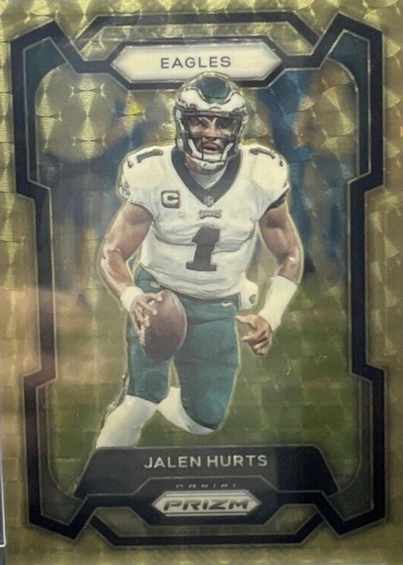 Jalen Hurts 2023 Prizm #244 Gold Vinyl /5 BGS 9.5