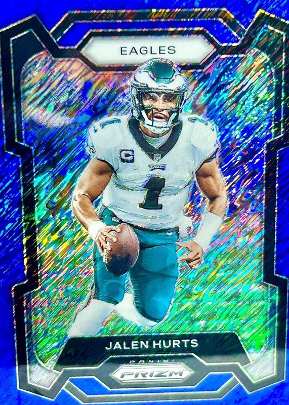 Jalen Hurts 2023 Prizm #244 Blue Shimmer /25 BGS 9.5