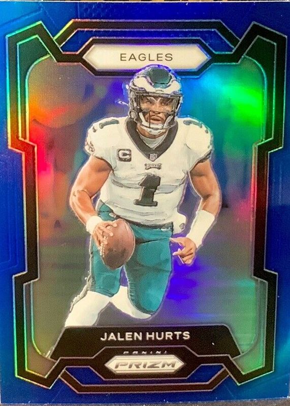 Jalen Hurts 2023 Prizm #244 Blue /(SSP) PSA 9