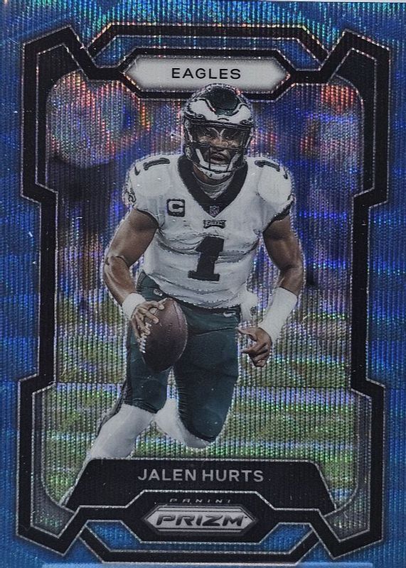 Jalen Hurts 2023 Prizm #244 Blue Wave /199 BGS 9