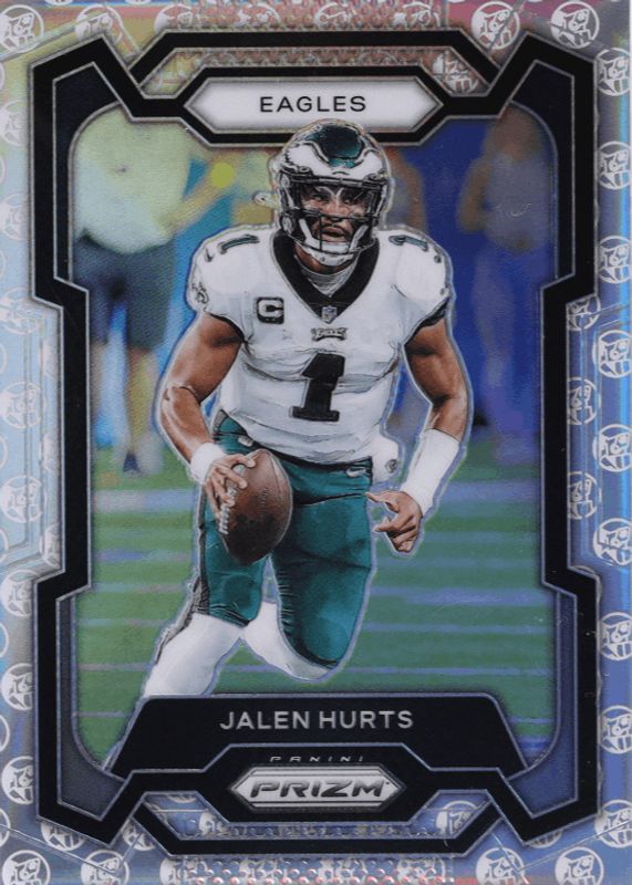 Jalen Hurts 2023 Prizm #244 White Knight /3 PSA 9