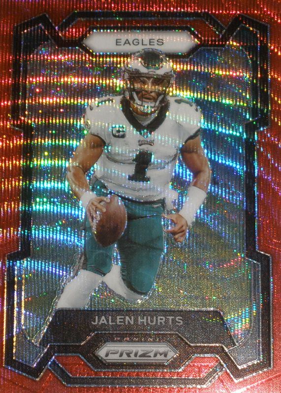 Jalen Hurts 2023 Prizm #244 Red Wave /149 BGS 9