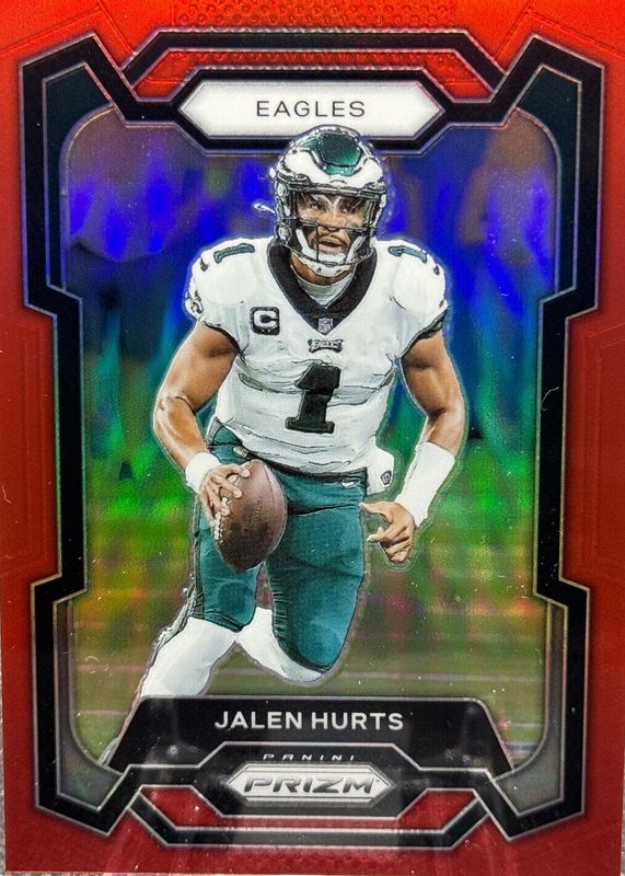 Jalen Hurts 2023 Prizm #244 Red /(SSP) BGS 9