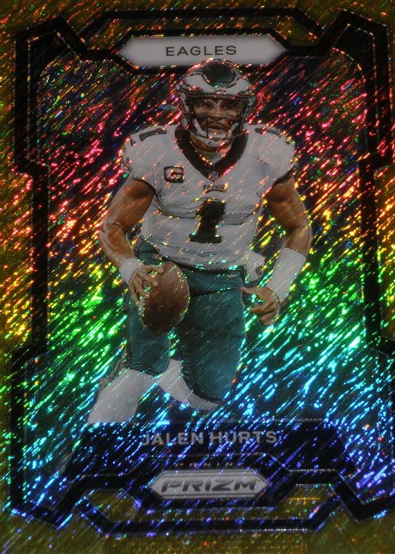 Jalen Hurts 2023 Prizm #244 Gold Shimmer /10 BGS 9