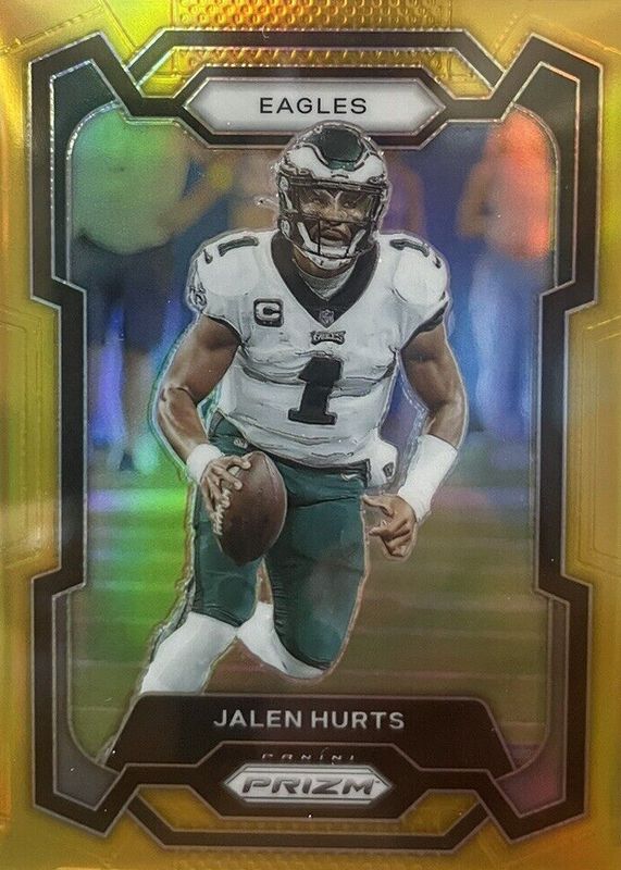 Jalen Hurts 2023 Prizm #244 Gold /10 BGS 9.5