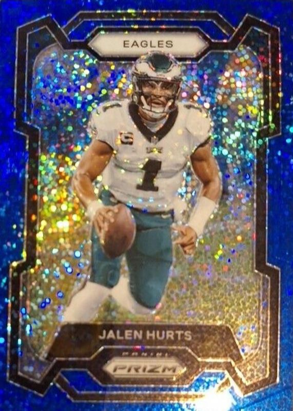 Jalen Hurts 2023 Prizm #244 Blue Sparkle /96 PSA 10