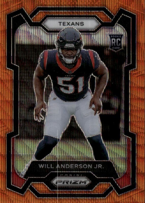 Will Anderson Jr. 2023 Prizm #342 Orange Wave /60 Rookie PSA 10