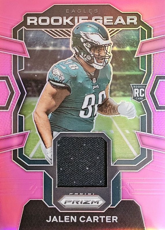 Jalen Carter 2023 Prizm #RG-JC Rookie Gear - Pink Rookie RAW