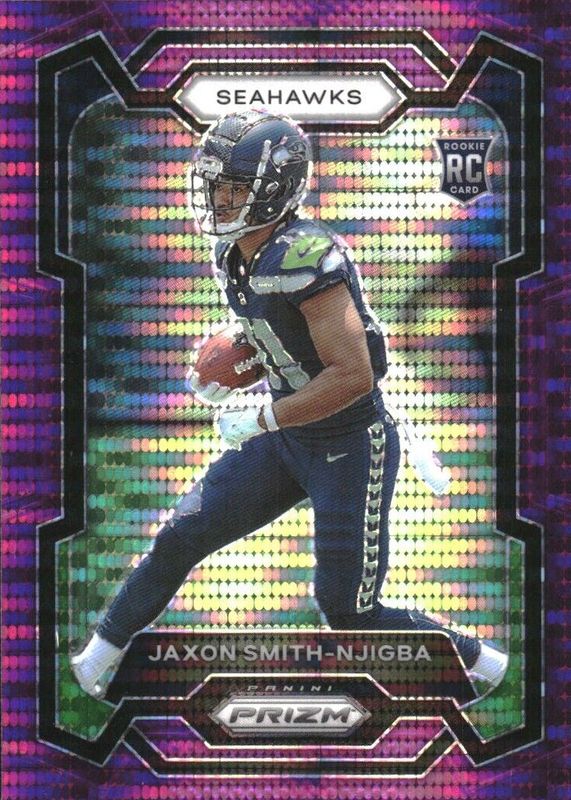 Jaxon Smith-Njigba 2023 Prizm #390 Purple Pulsar Rookie PSA 10