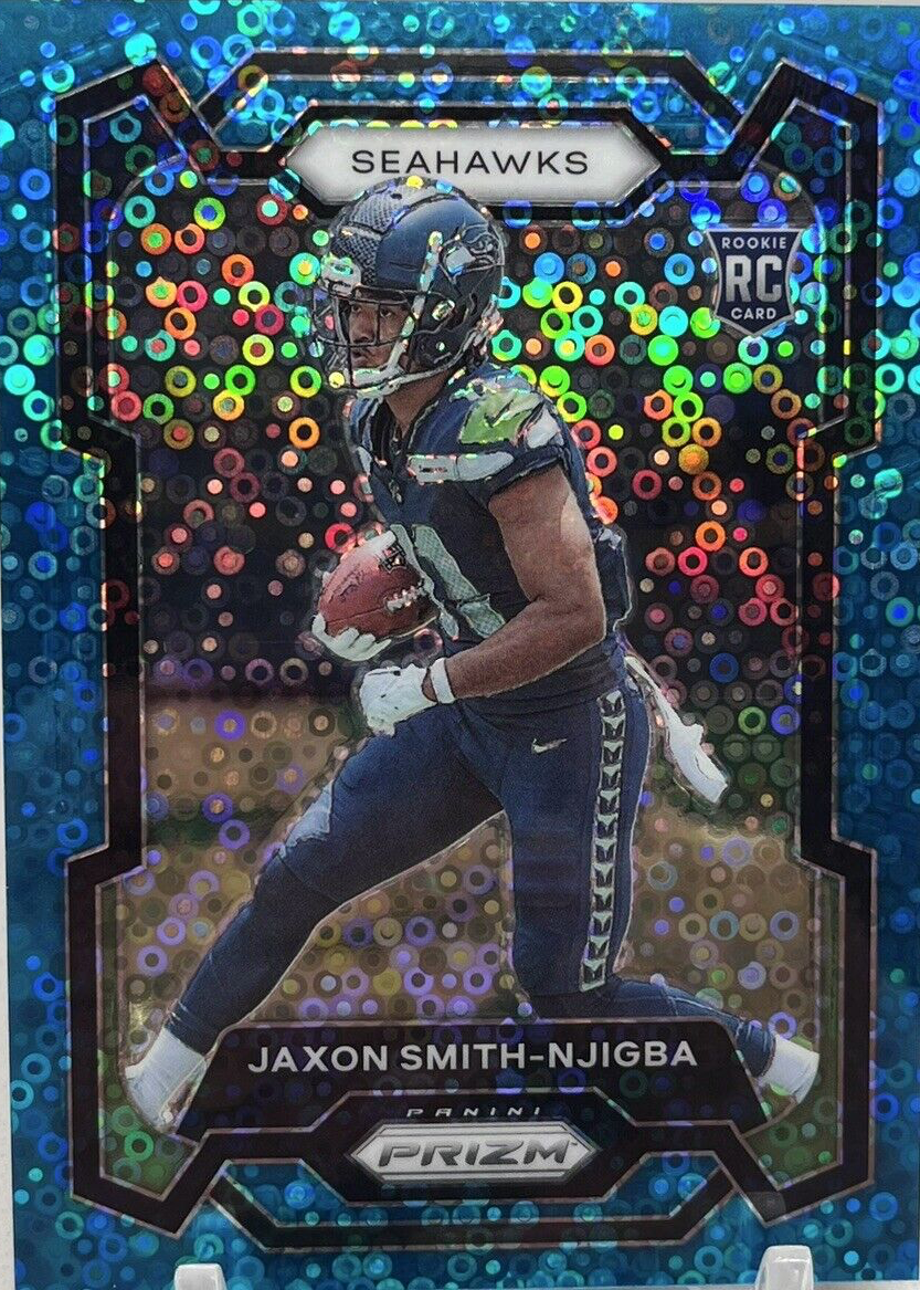 Jaxon Smith-Njigba 2023 Prizm #390 No Huddle Blue /95 Price Guide