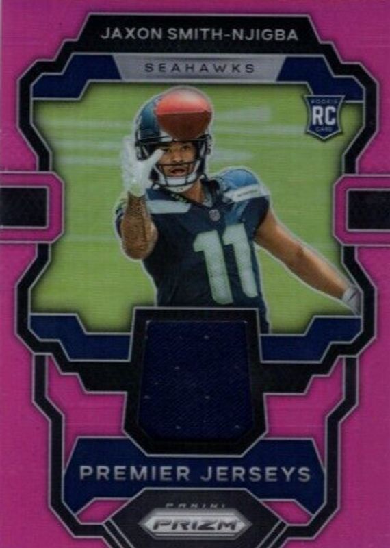 Jaxon Smith-Njigba 2023 Prizm #PJ-JS Premier Jerseys - Pink Rookie PSA 10