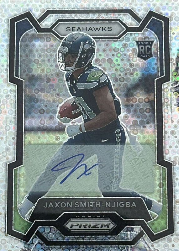 Jaxon Smith-Njigba 2023 Prizm #390 Rookie Autographs - No Huddle PSA 10