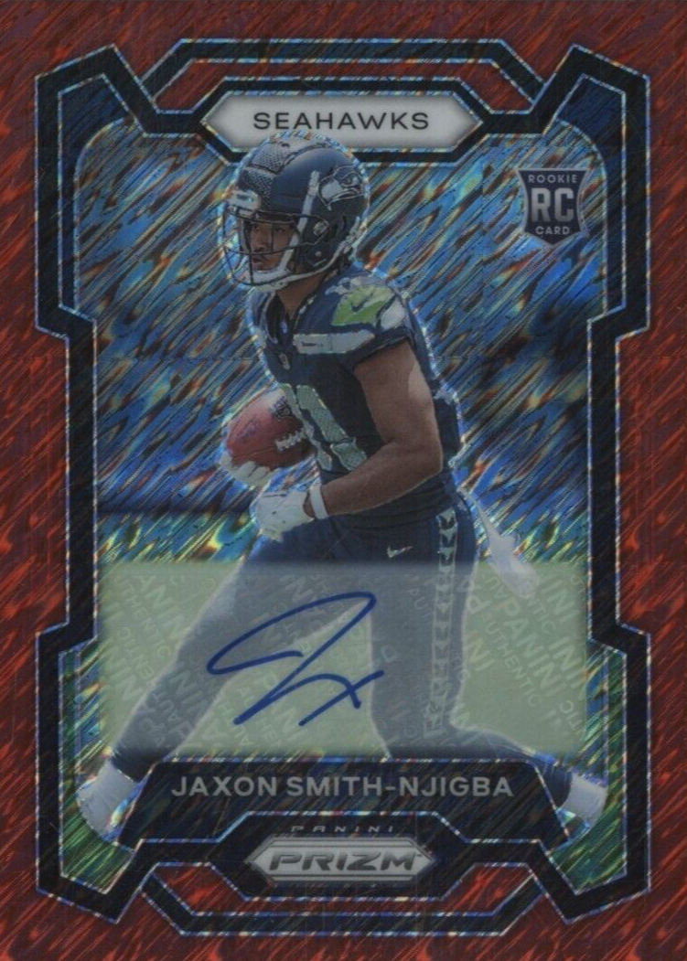 Jaxon Smith-Njigba 2023 Prizm #390 Rookie Autographs - Red