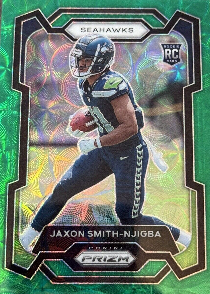 Jaxon Smith-Njigba 2023 Prizm #390 Green Scope /75 Price Guide