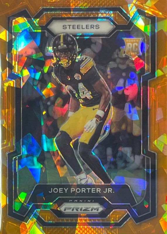 Joey Porter Jr. 2023 Prizm #386 Orange Ice Rookie PSA 9