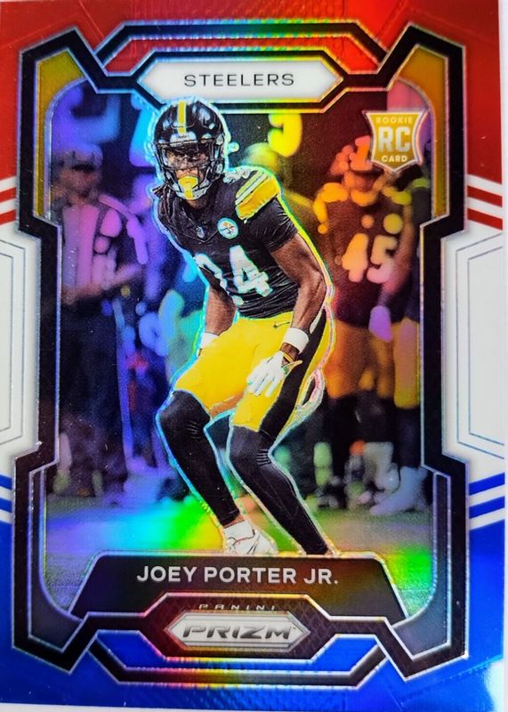 Joey Porter Jr. 2023 Prizm #386 Red White Blue Rookie SGC 10