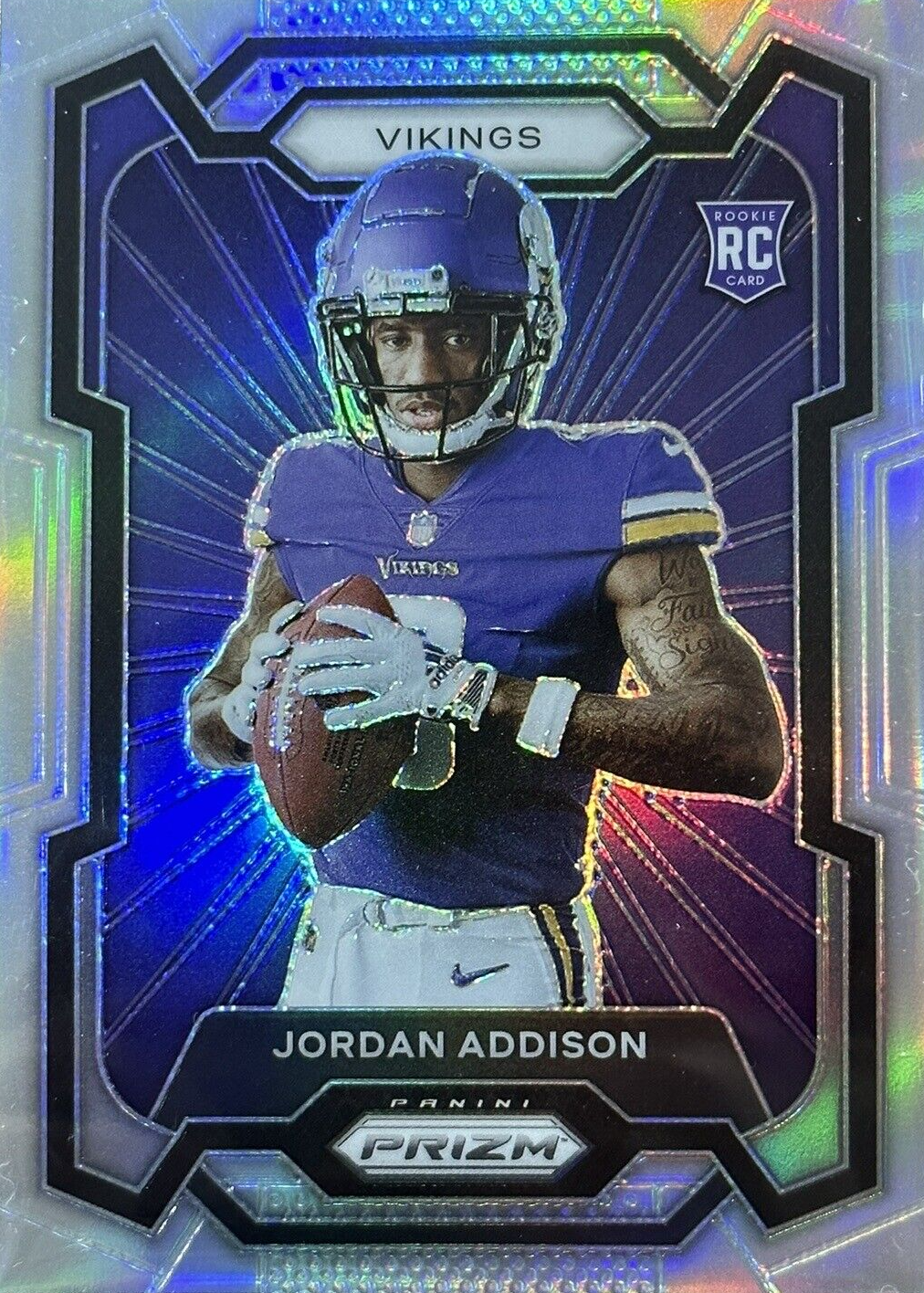 Jordan Addison 2023 Prizm #308 Rookie Variation - Silver