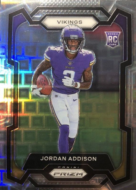 Jordan Addison 2023 Prizm #368 Pandora /400 Rookie PSA 10