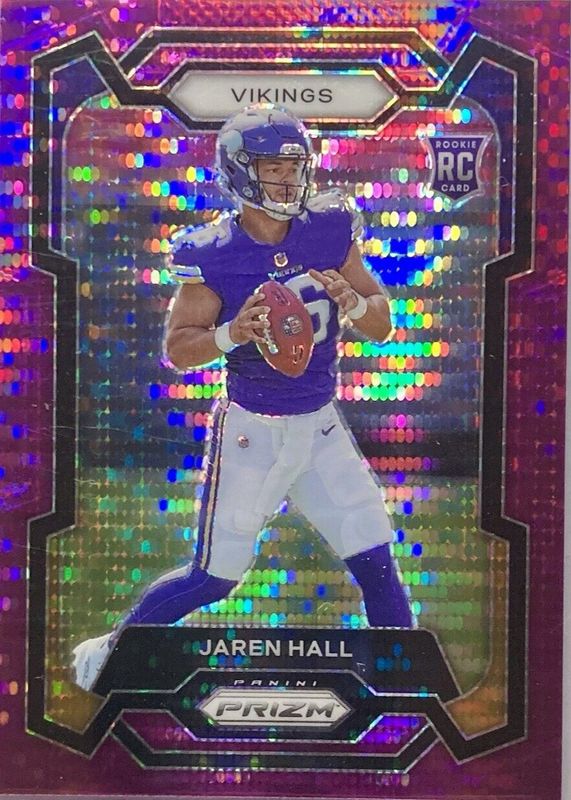 Jaren Hall 2023 Prizm #367 Purple Pulsar Rookie SGC 10