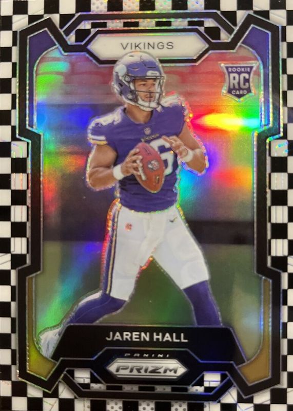 Jaren Hall 2023 Prizm #367 Black & White Checker /(SSP) Rookie PSA 10