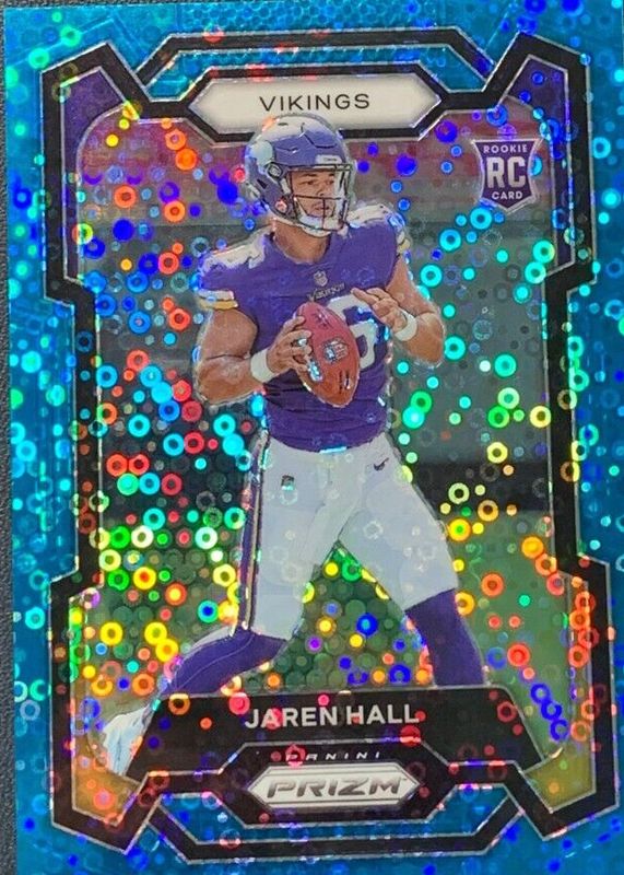 Jaren Hall 2023 Prizm #367 No Huddle Blue /95 Rookie BGS 9