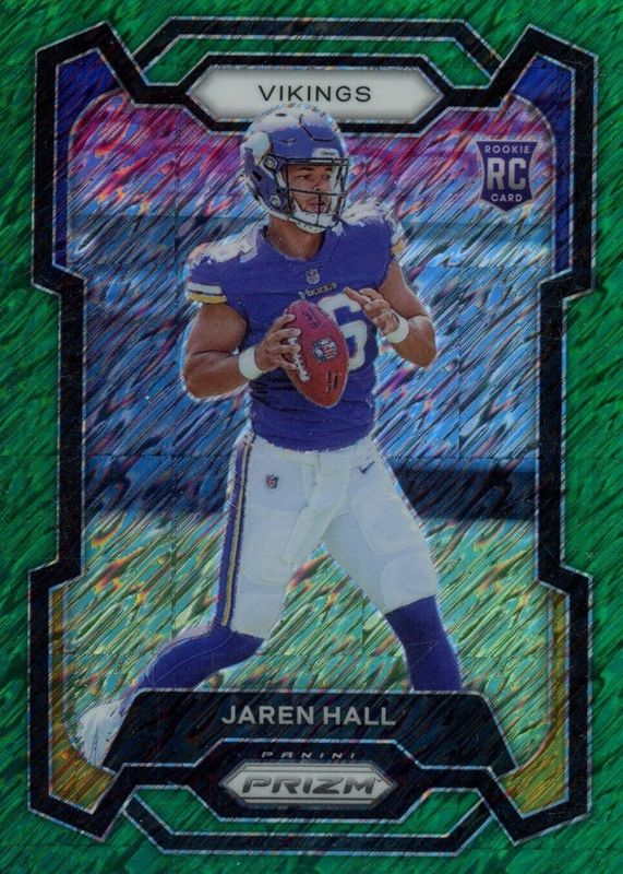 Jaren Hall 2023 Prizm #367 Green Shimmer /5 Rookie RAW