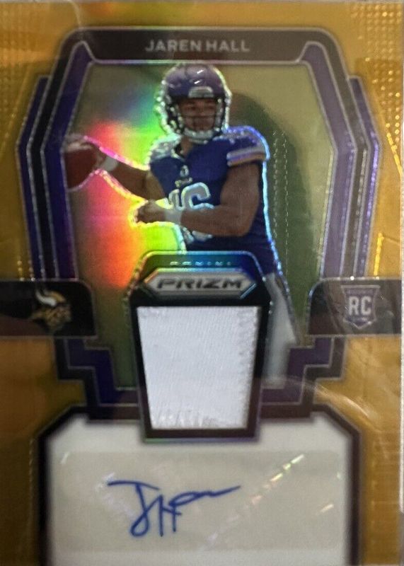 2023 Prizm #RPA-JHA Rookie Patch Auto - Gold /10