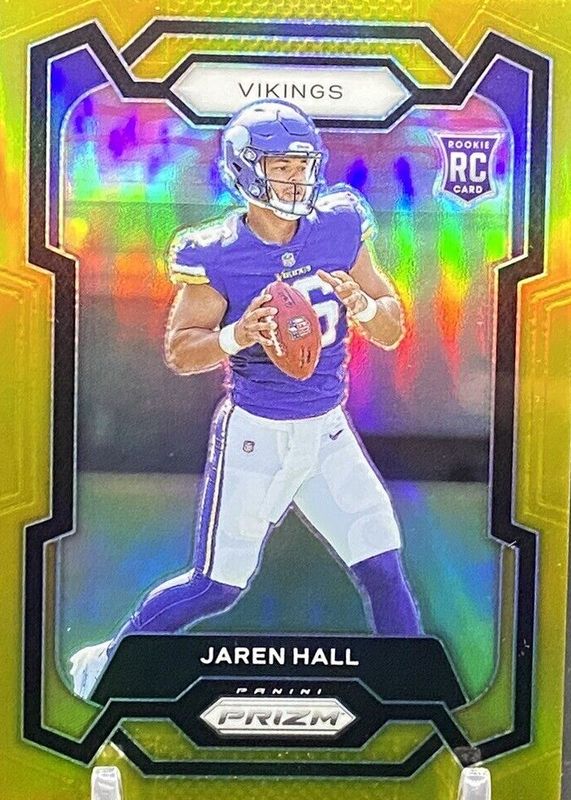 Jaren Hall 2023 Prizm #367 Gold /10 Rookie PSA 10